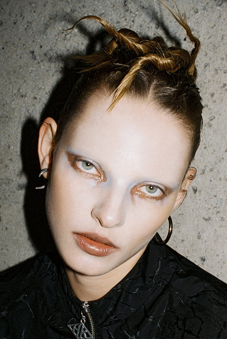 Portrait of a model with her hair styled